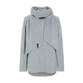 Blouse w/scarf 1373 light grey