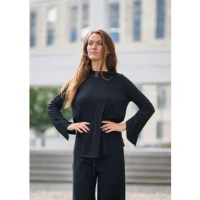 Hoodie blouse 96096 zwart