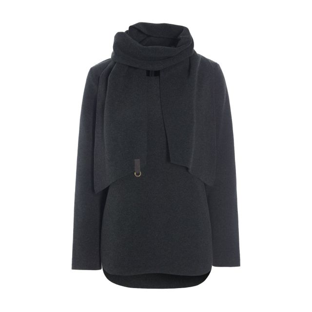 Blouse w/scarf black