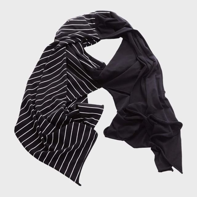 Scarf black/stripe 1758
