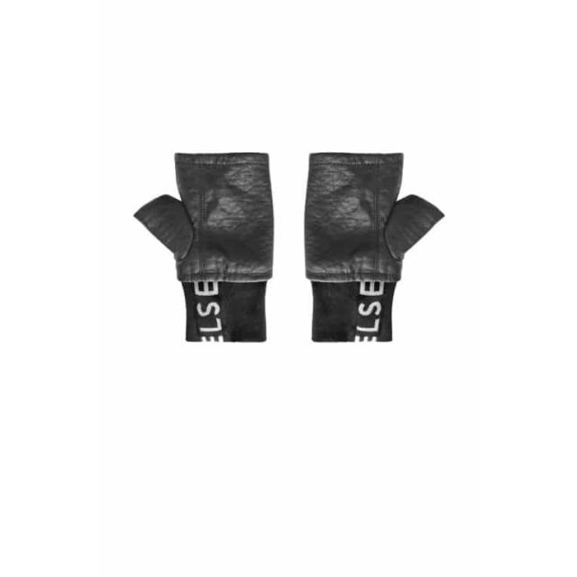 ribbed gloves faux leather 21898