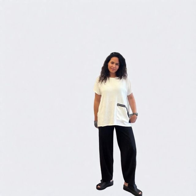 Woven pullover white 26185
