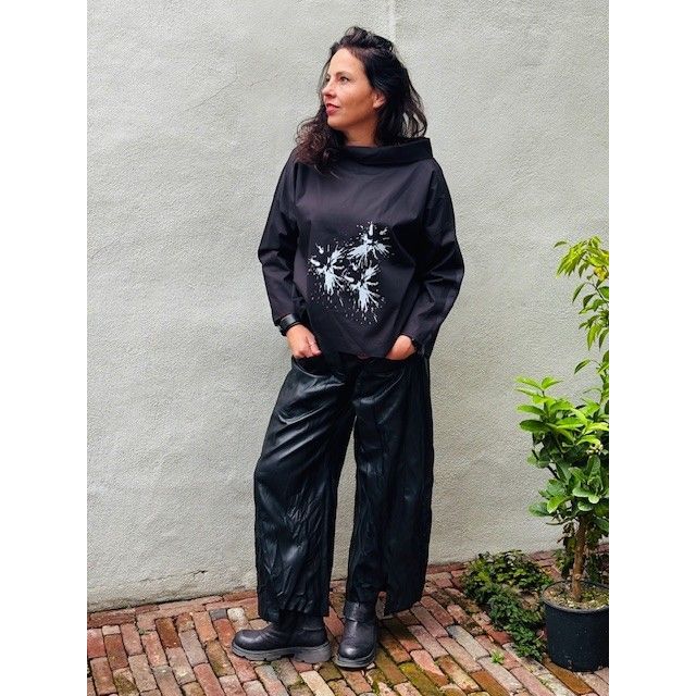 Bianca blouse zwart verf