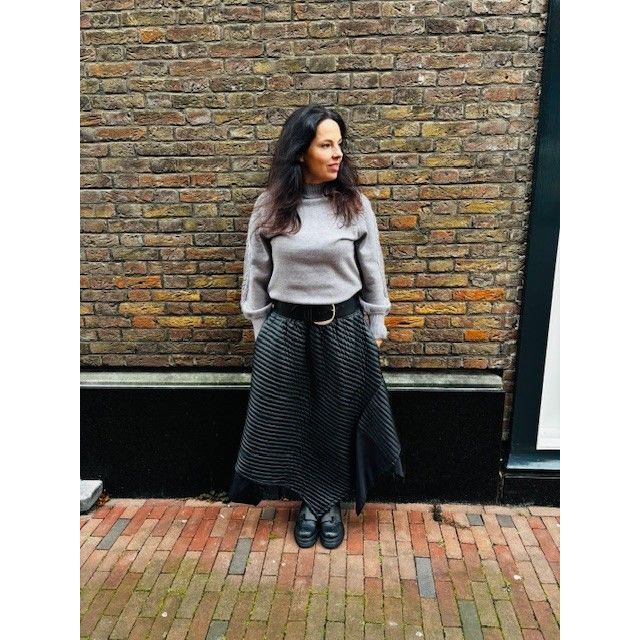 Camaron cable sweater grey