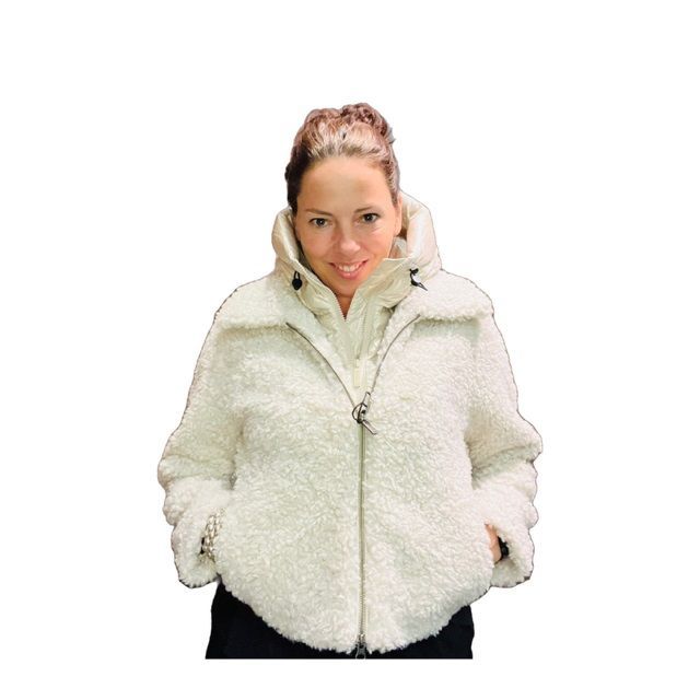 Woman short coat+ detachable front chantilly