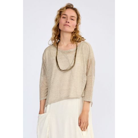 Fancy linnen loose fit asymmetical top 21744