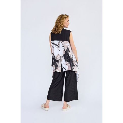 Abstract brush print -21765 waistcoats gillet