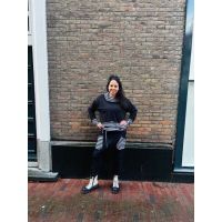 Elli oversized tunika shirt zw/wit-*