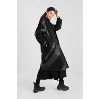 Contrast panel coat 21890