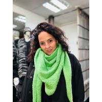 Sjaal driehoek 82x125x208cm 80%visc,20% wol groen-*