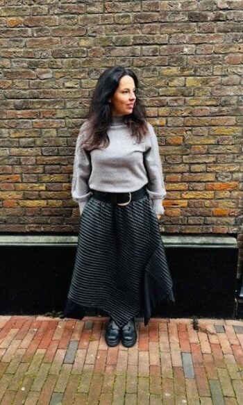 Camaron cable sweater grey