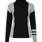 Trui sliertjes black/grey