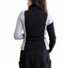 Trui sliertjes black/grey