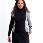 Trui sliertjes black/grey